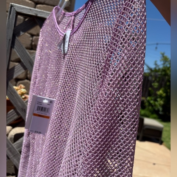 NWT SMALL BECCA Glitter sparkle Lavendar Mesh Knit Dress​​ - Picture 1 of 8